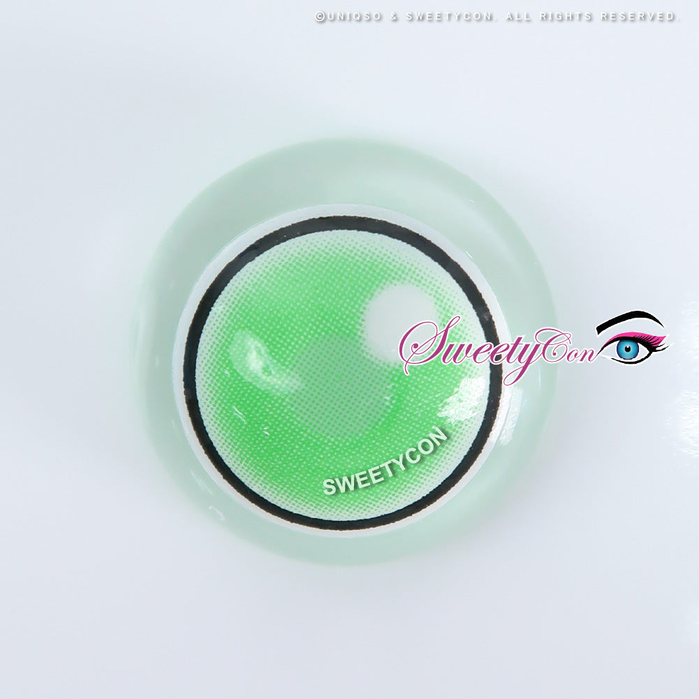 Sweety Anime Cloud Rim Green (1 lens/pack)-Colored Contacts-UNIQSO Canada