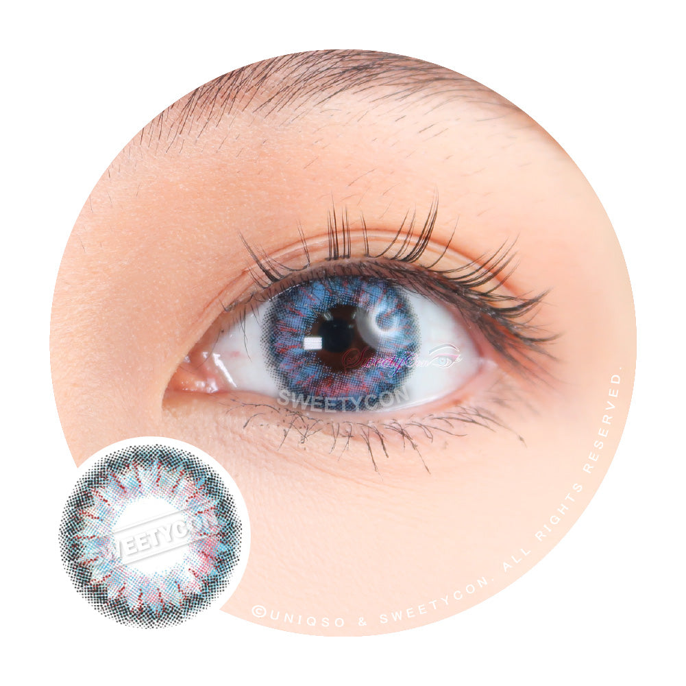 Sweety Aurora Blue colored contacts