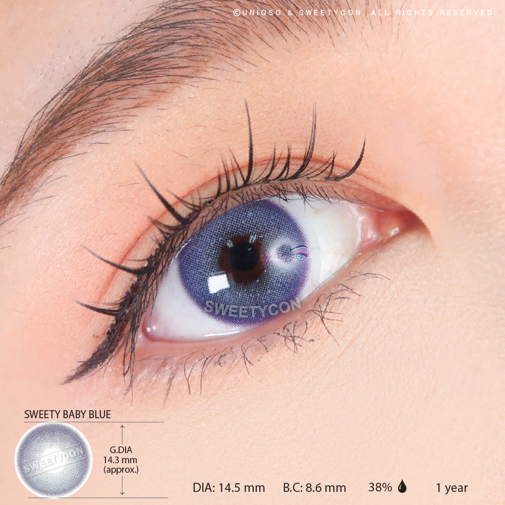 Sweety Baby Blue (1 lens/pack)-Colored Contacts-UNIQSO Canada