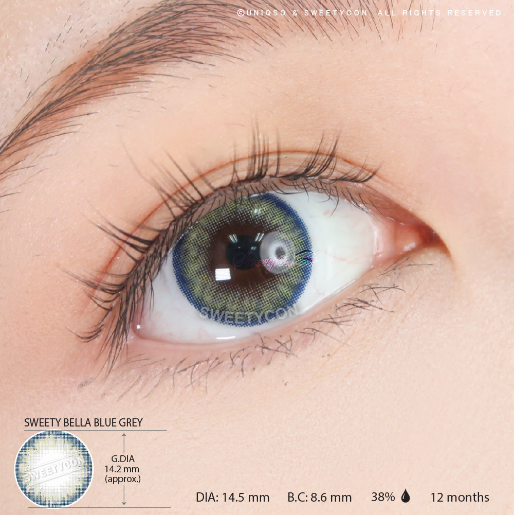 Sweety Bella Blue Grey (1 lens/pack)-Colored Contacts-UNIQSO Canada