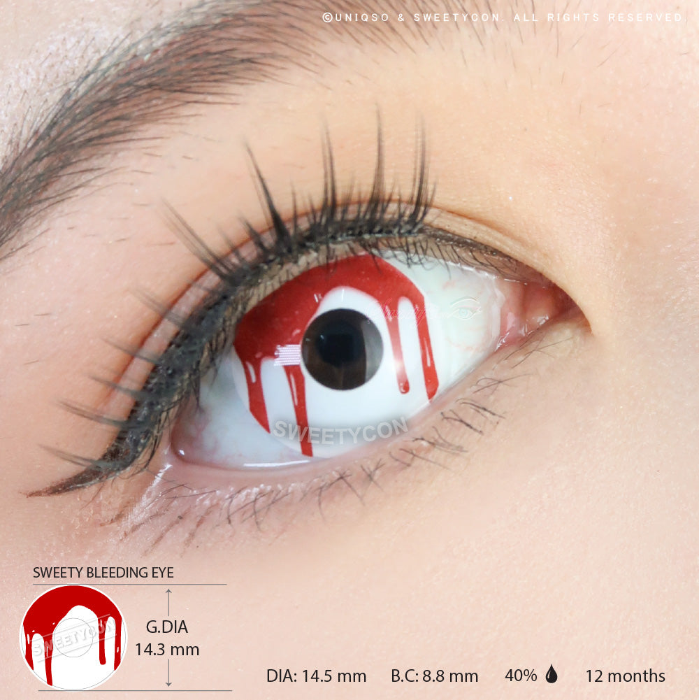 Sweety Crazy Bleeding Eye (1 lens/pack)-Crazy Contacts-UNIQSO Canada