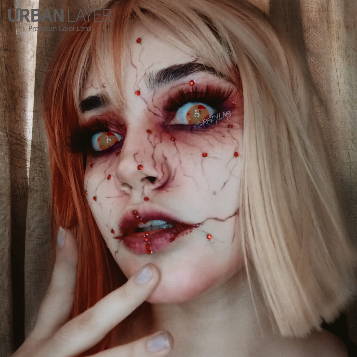 Sweety Crazy Bleeding Zombie (1 lens/pack)-Crazy Contacts-UNIQSO Canada