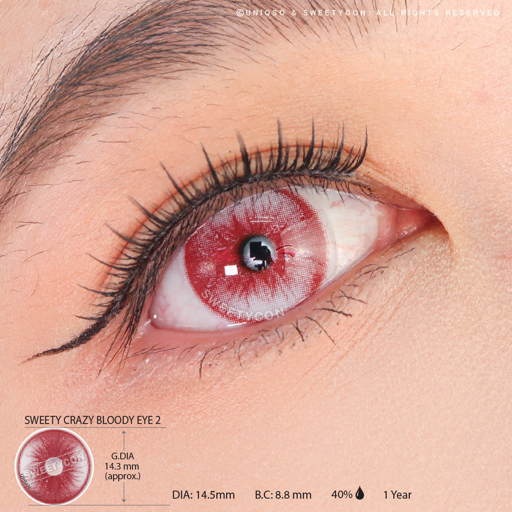 Sweety Crazy Bloody Eye 2 (1 lens/pack)-Crazy Contacts-UNIQSO Canada