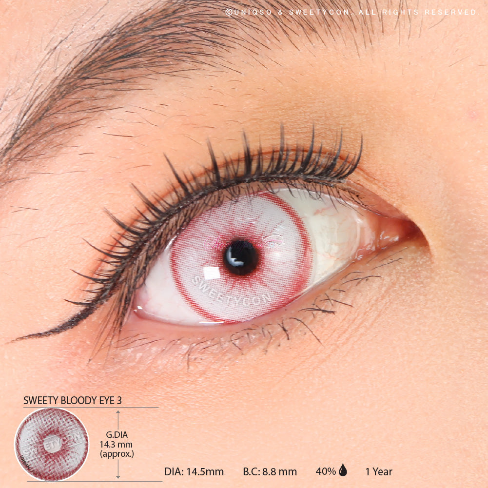 Sweety Crazy Bloody Eye 3 (1 lens/pack)-Crazy Contacts-UNIQSO Canada