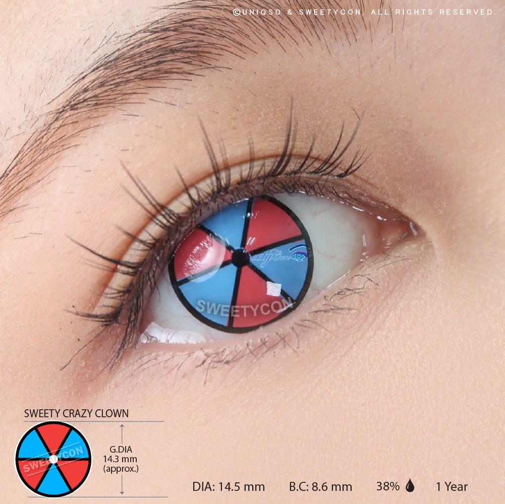 Sweety Crazy Clown (1 lens/pack)-Colored Contacts-UNIQSO Canada