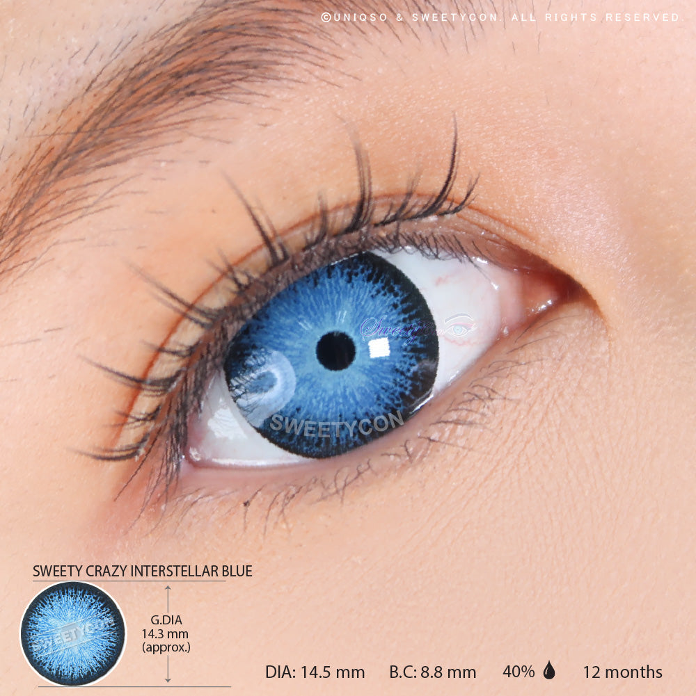 Sweety Crazy Interstellar Blue (1 lens/pack)-Colored Contacts-UNIQSO Canada