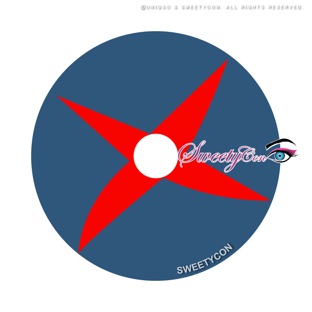 Sweety Crazy Knave Cross (1 lens/pack)-Colored Contacts-UNIQSO Canada