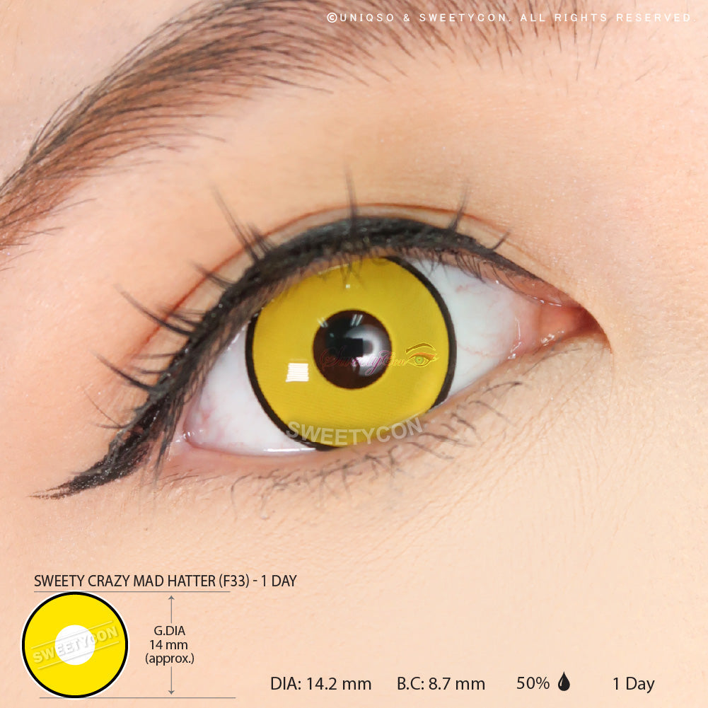 Sweety Crazy Mad Hatter - 1 Day Disposable (1 lens/pack)-Crazy Contacts-UNIQSO Canada