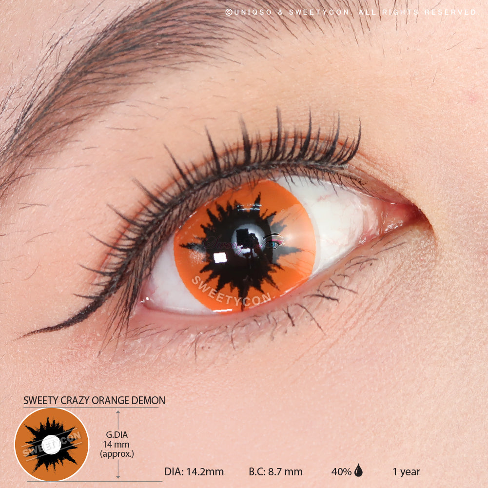 Sweety Crazy Orange Demon (1 lens/pack)-Crazy Contacts-UNIQSO Canada