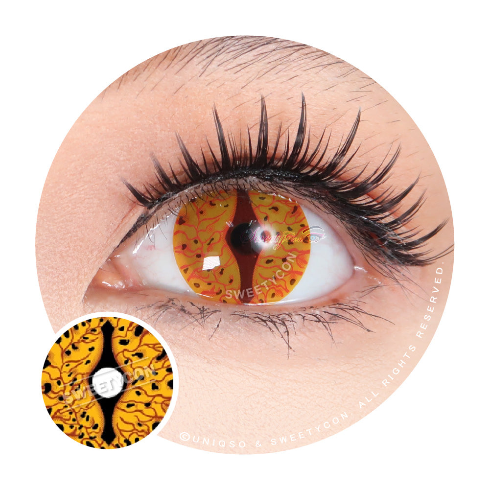 Sweety Crazy Orange Dragon Eyes (1 lens/pack)-Crazy Contacts-UNIQSO Canada
