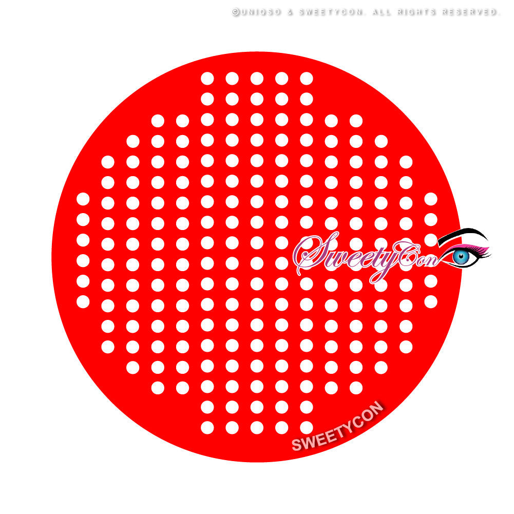 Sweety Crazy Red Screen/ Mesh II (1 lens/pack)-Crazy Contacts-UNIQSO Canada