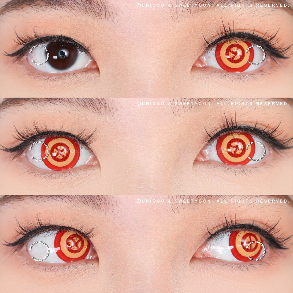 Sweety Crazy Red Target (1 lens/pack)-Crazy Contacts-UNIQSO Canada