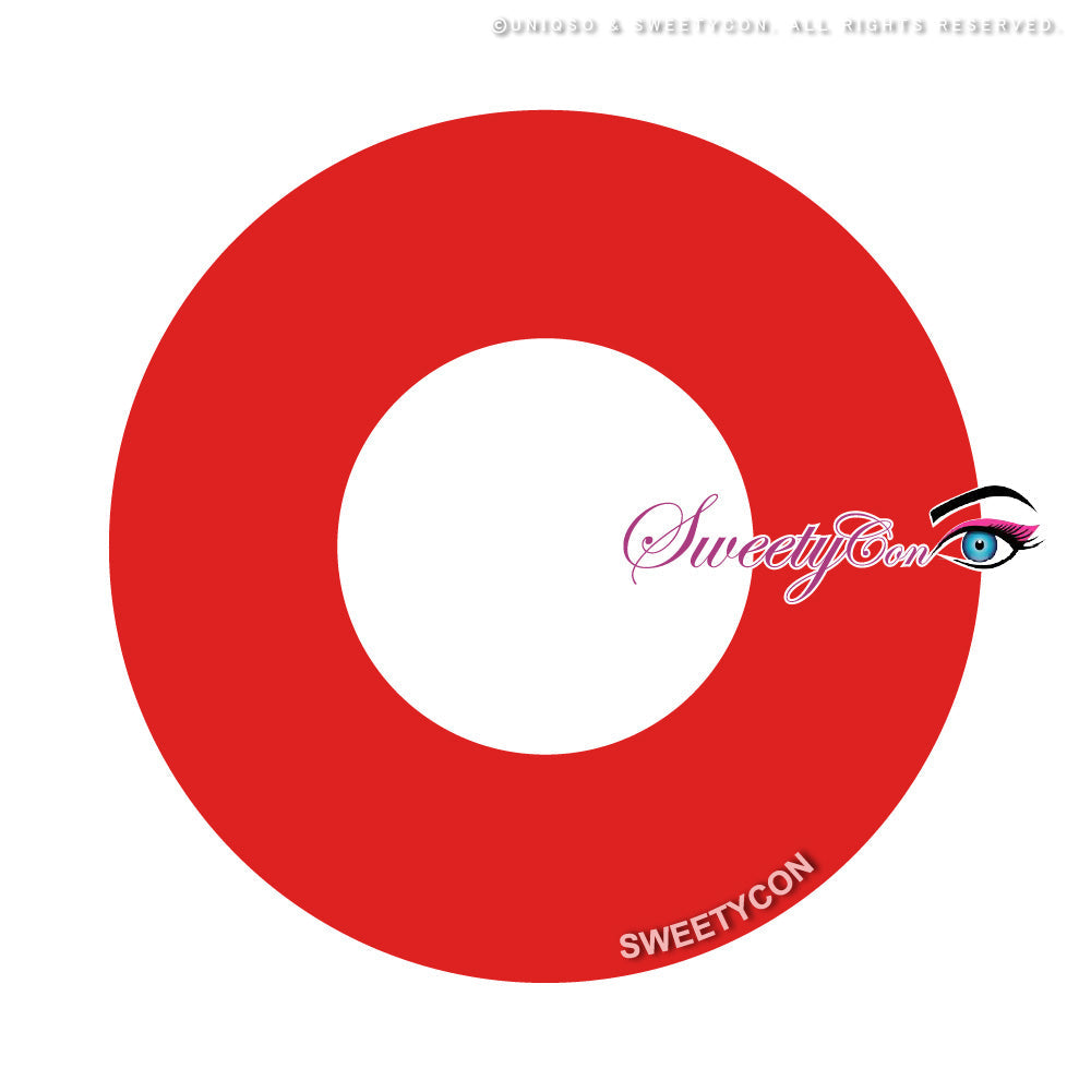 Sweety Crazy Solid Red (1 lens/pack)-Crazy Contacts-UNIQSO Canada