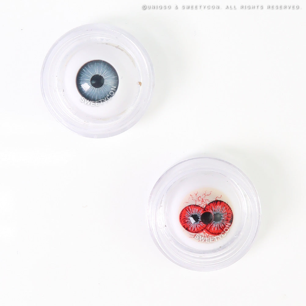 Sweety Crazy Twin Hex Red (1 lens/pack)-Crazy Contacts-UNIQSO Canada