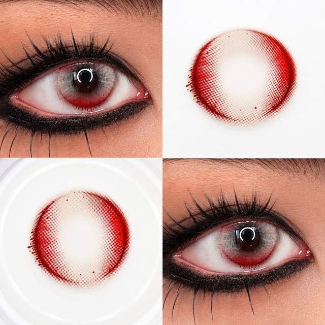 Sweety Crazy Witch Tears Red (1 lens/pack)-Crazy Contacts-UNIQSO Canada