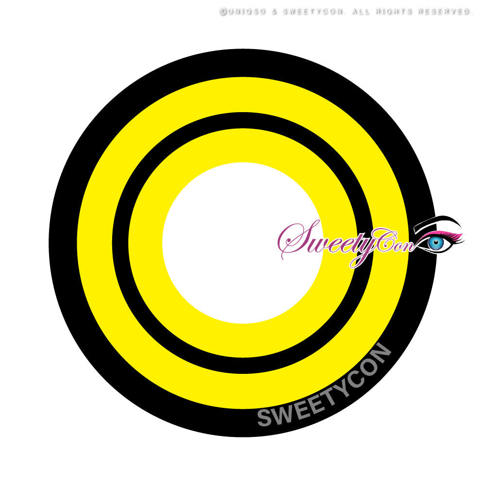 Sweety Crazy Yellow Rings V3 (1 lens/pack)-Crazy Contacts-UNIQSO Canada