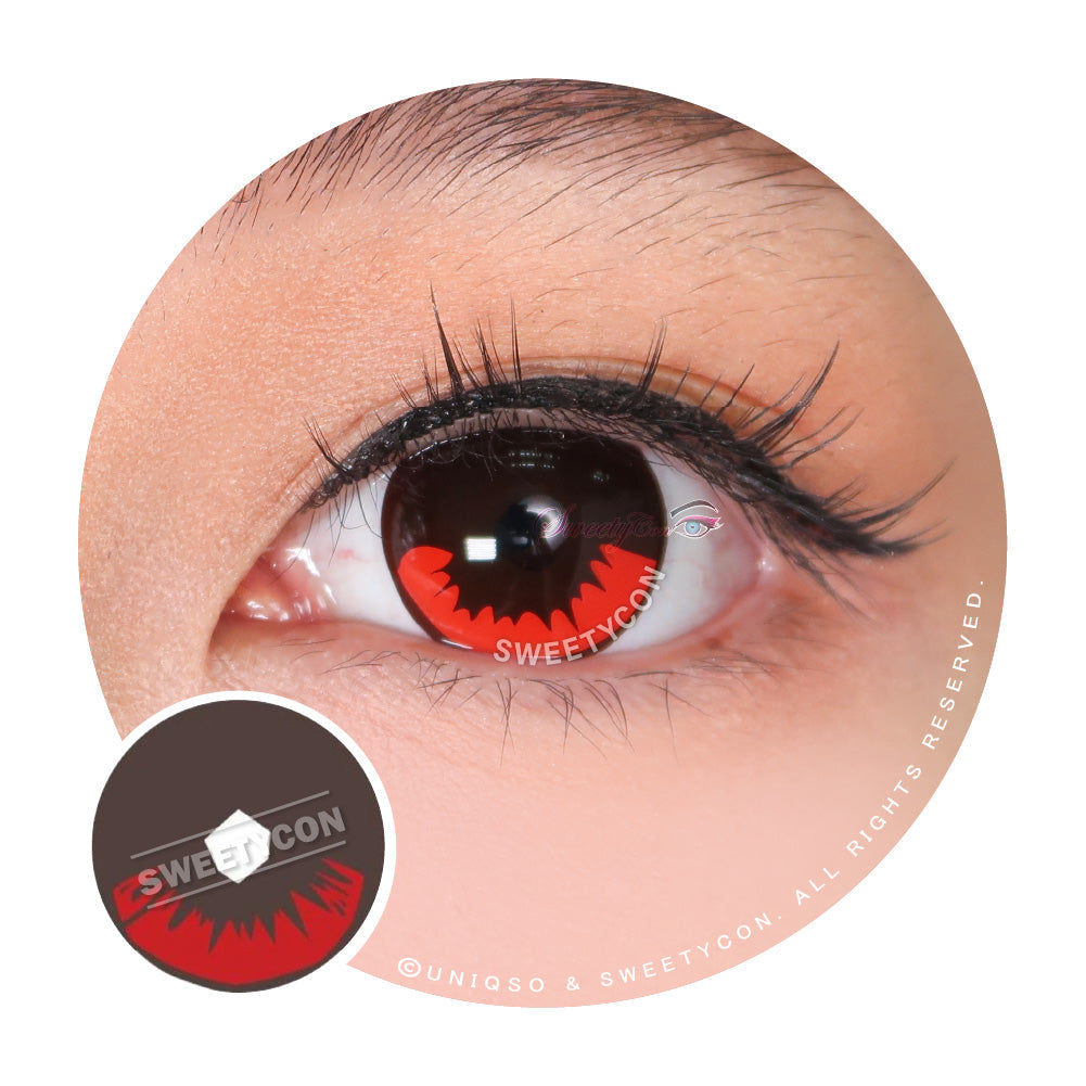 Sweety Demon Killer - Burning Fire II (1 lens/pack)-Colored Contacts-UNIQSO Canada