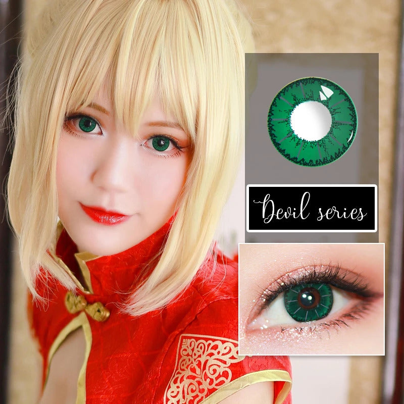 Sweety Devil Green (1 lens/pack)-Colored Contacts-UNIQSO Canada