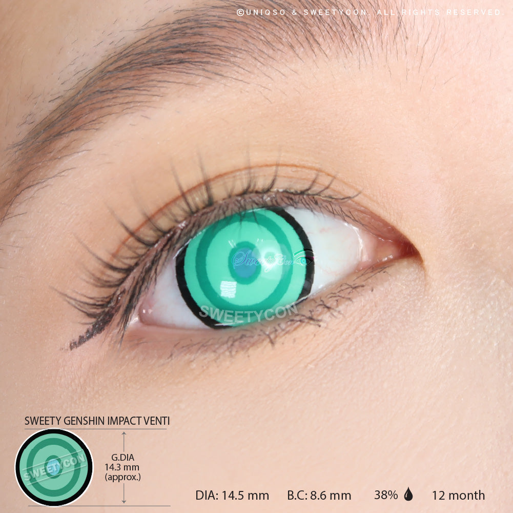 Sweety Crazy Green Ring (1 lens/pack)-Colored Contacts-UNIQSO Canada