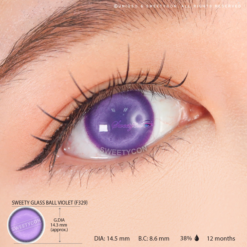 Sweety Glass Ball Violet (1 lens/pack)-Colored Contacts-UNIQSO Canada