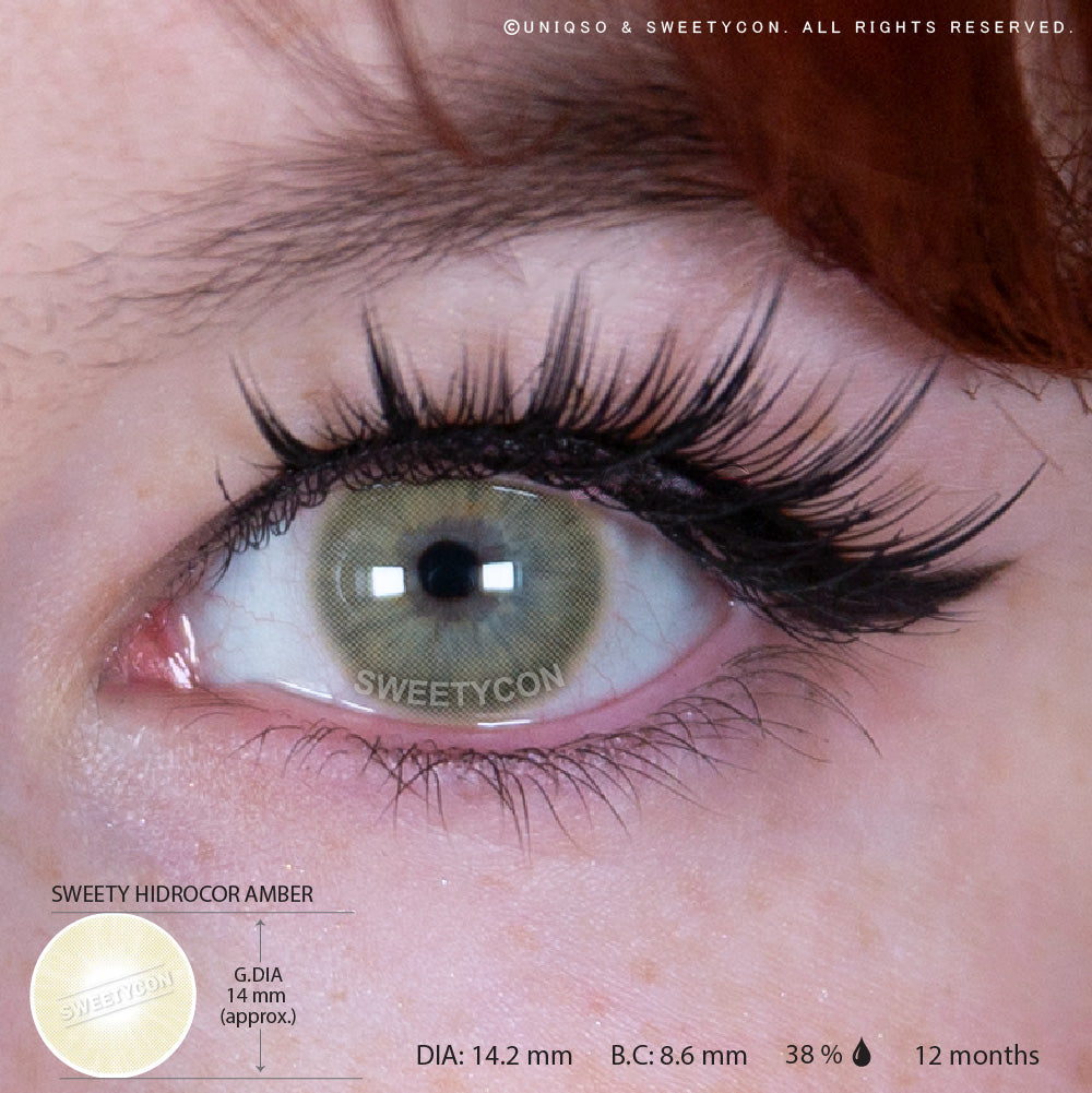 Sweety Hidrocor Amber (1 lens/pack)-Colored Contacts-UNIQSO Canada