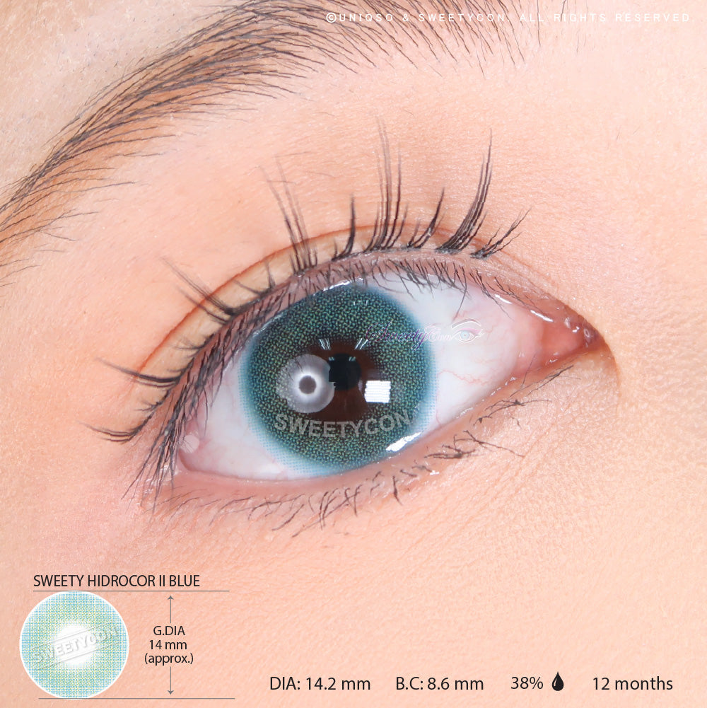 Sweety Hidrocor II Blue (1 lens/pack)-Colored Contacts-UNIQSO Canada