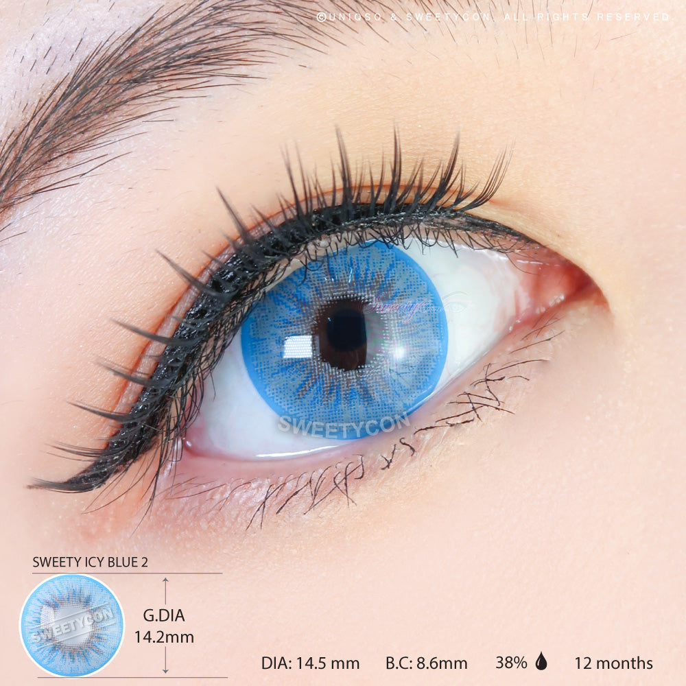Sweety Icy 2 Blue (1 lens/pack)-Colored Contacts-UNIQSO Canada