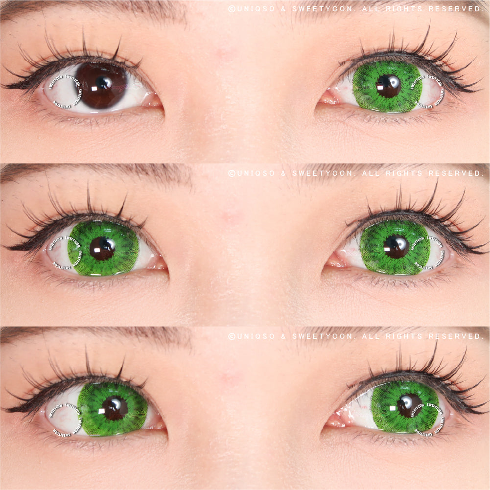 Sweety Mini Sclera Green Devil (1 lens/pack)-Mini Sclera Contacts-UNIQSO Canada
