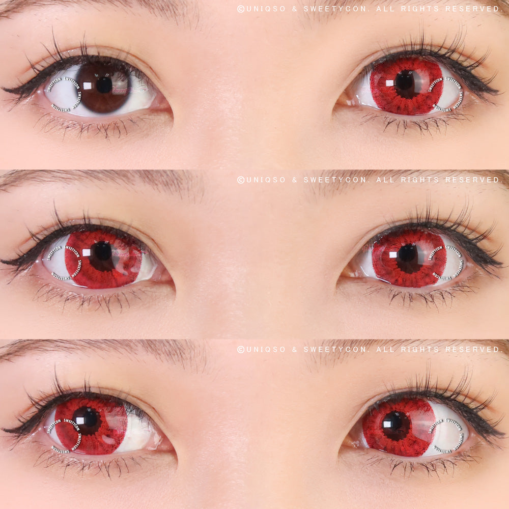 Sweety Mini Sclera Red Devil (1 lens/pack)-Mini Sclera Contacts-UNIQSO Canada