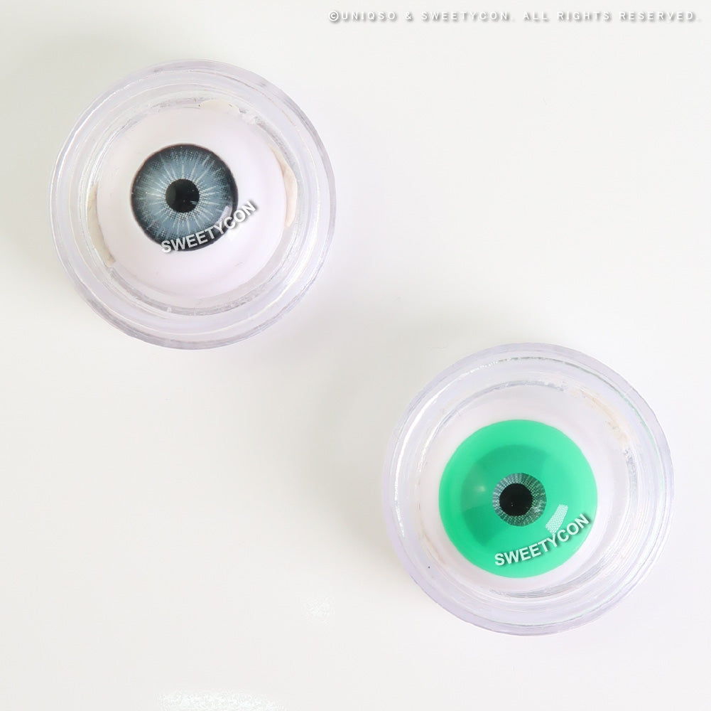 Sweety Mini Sclera UV Glow Green (1 lens/pack)-Mini Sclera Contacts-UNIQSO Canada
