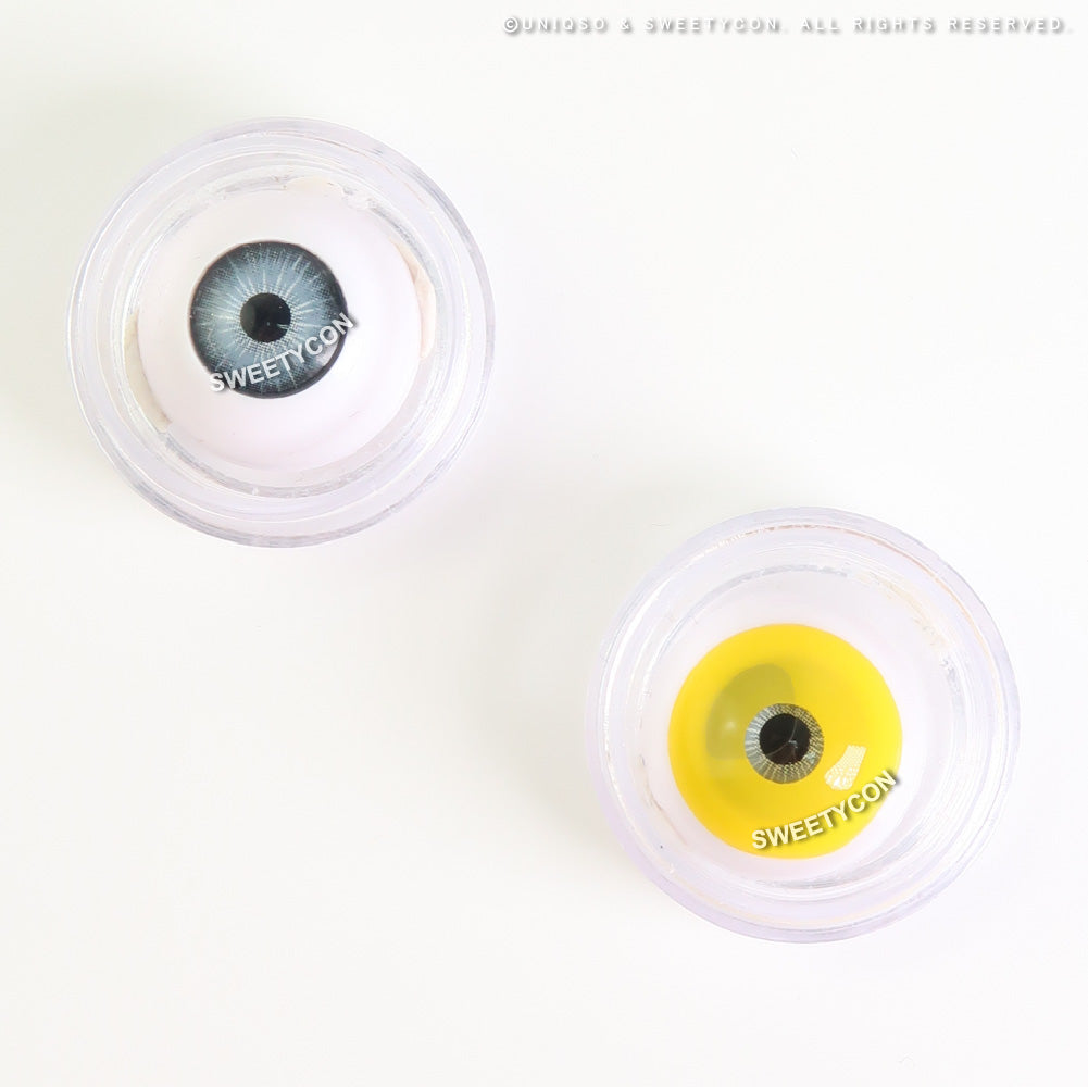 Sweety Mini Sclera UV Glow Yellow (1 lens/pack)-Mini Sclera Contacts-UNIQSO Canada