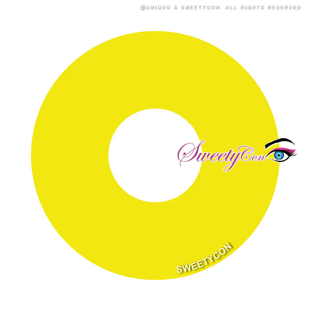 Sweety Mini Sclera UV Glow Yellow (1 lens/pack)-Mini Sclera Contacts-UNIQSO Canada