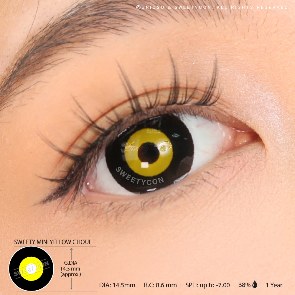 Sweety Mini Yellow Ghoul (1 lens/pack)-Crazy Contacts-UNIQSO Canada