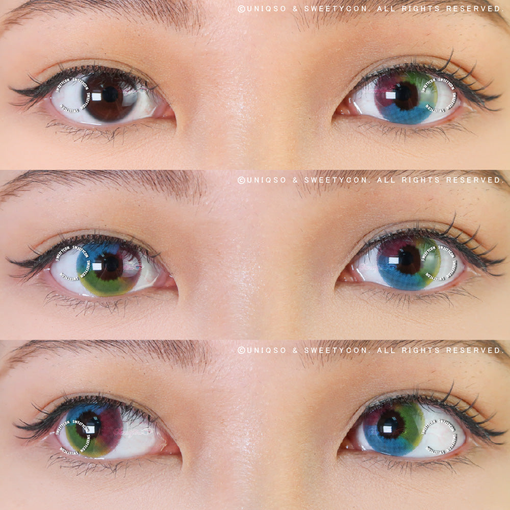 Sweety Multil Rainbow (1 lens/pack)-Colored Contacts-UNIQSO Canada