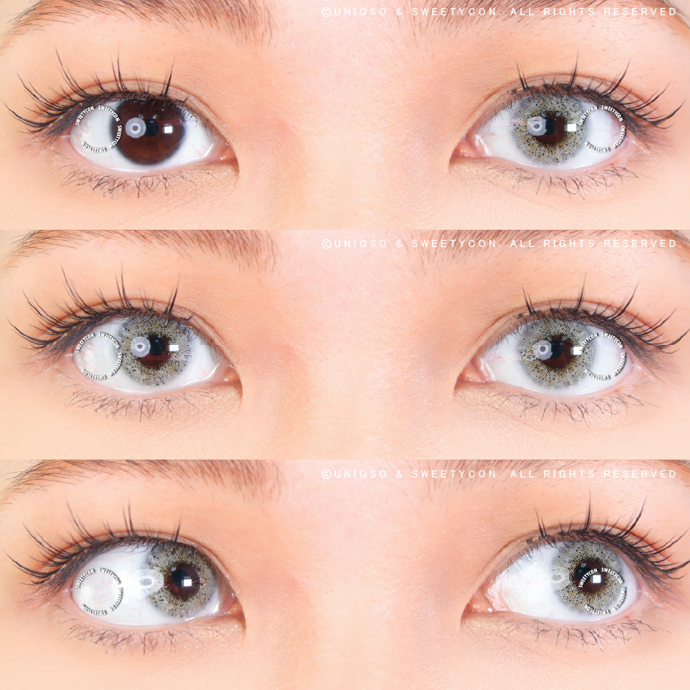 Sweety Ocean Cyan Grey (1 lens/pack)-Colored Contacts-UNIQSO Canada