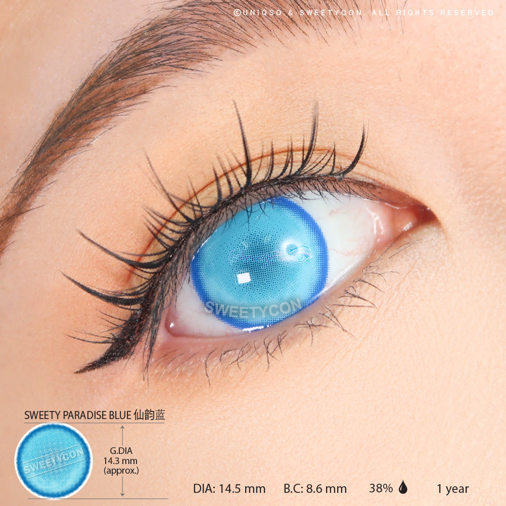 Sweety Paradise Blue (1 lens/pack)-Colored Contacts-UNIQSO Canada