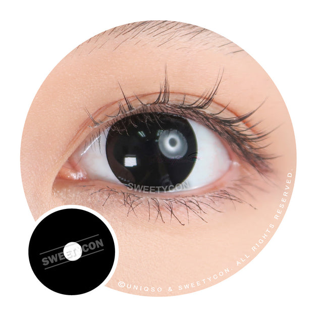 Sweety Pearl Black (Reduced Pupil) (1 lens/pack)-Colored Contacts-UNIQSO Canada
