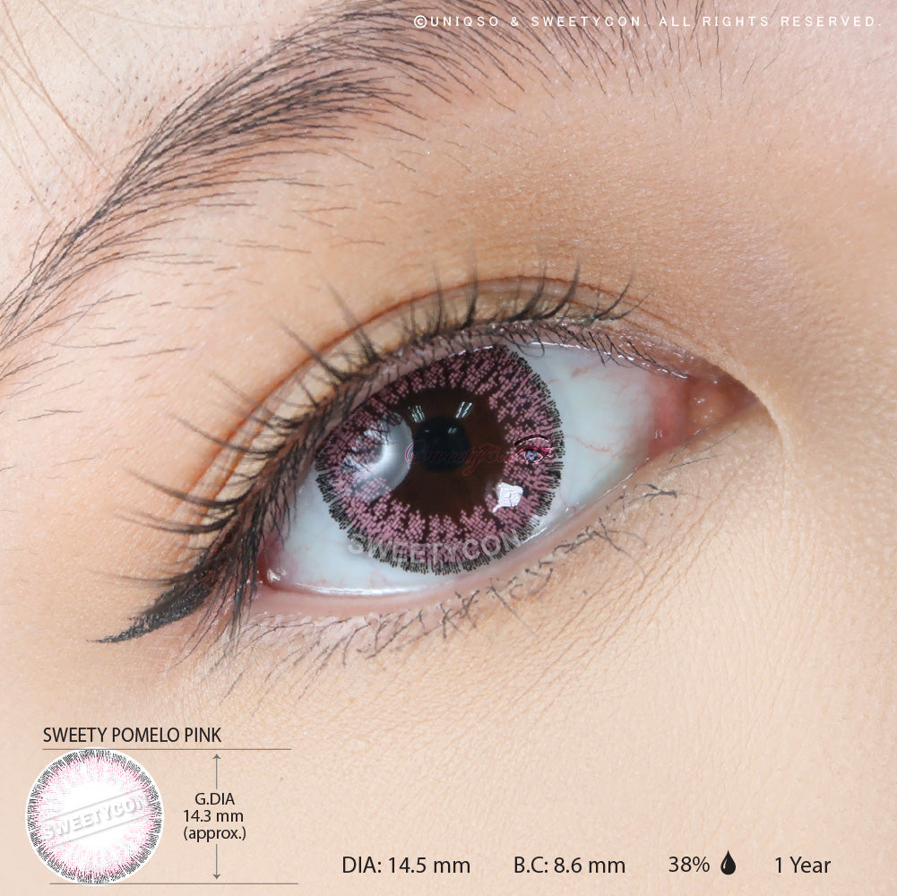 Sweety Pomelo Pink colored contacts