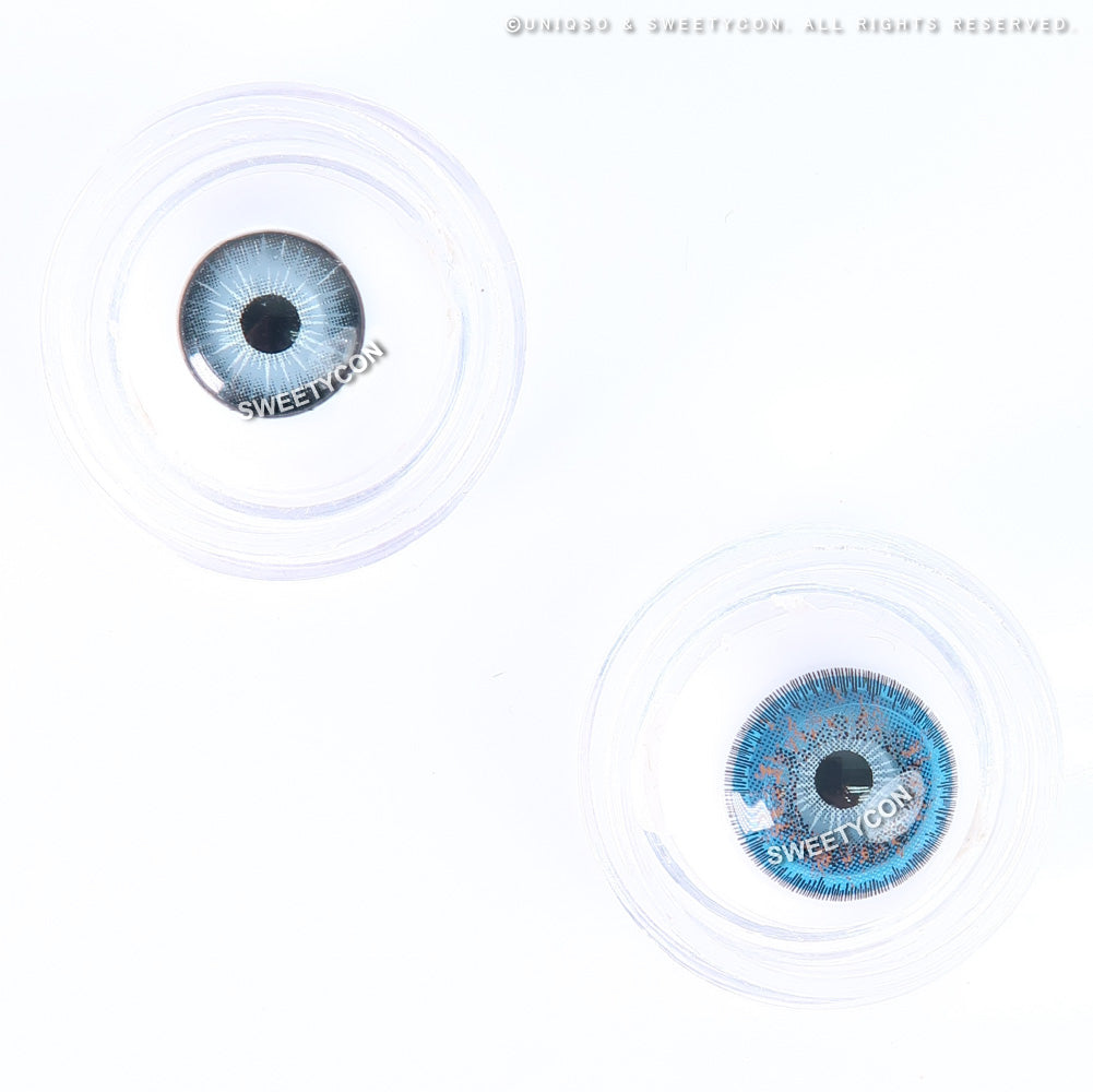 Sweety Poppy Blue (1 lens/pack)-Colored Contacts-UNIQSO Canada
