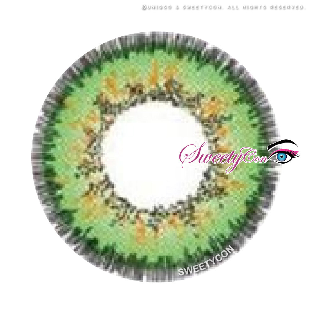 Sweety Poppy Green (1 lens/pack)-Colored Contacts-UNIQSO Canada