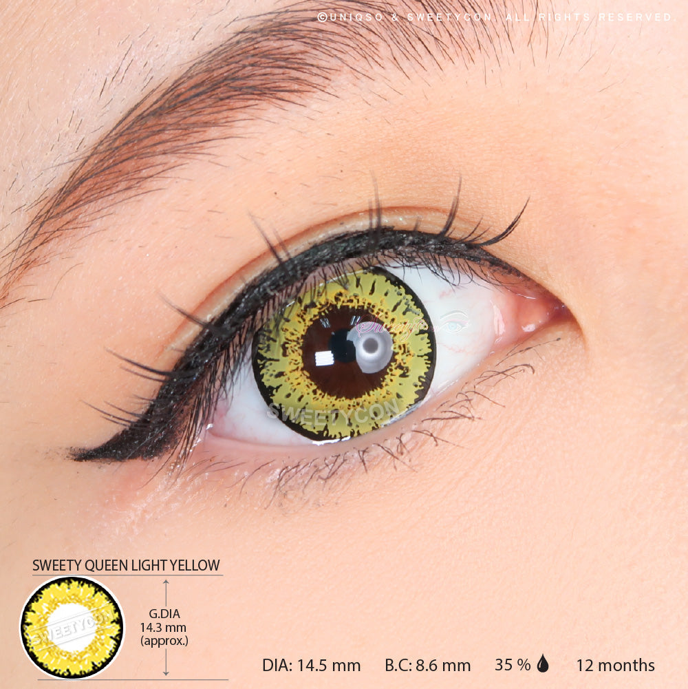 Sweety Queen Light Yellow (1 lens/pack)-Colored Contacts-UNIQSO Canada