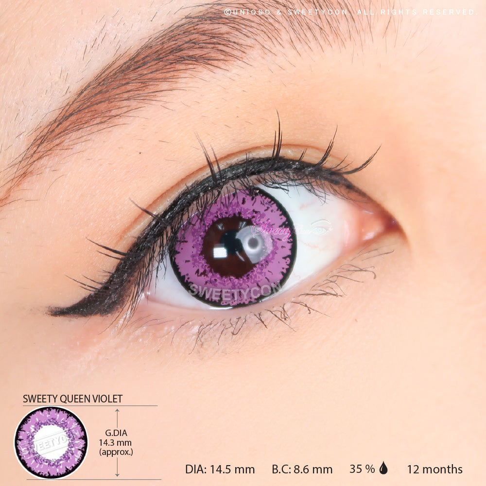 Sweety Queen Violet (1 lens/pack)-Colored Contacts-UNIQSO Canada