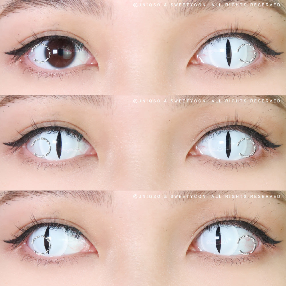 Sweety Snake Eye White (1 lens/pack)-Colored Contacts-UNIQSO Canada