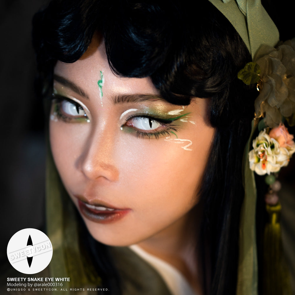 Sweety Snake Eye White (1 lens/pack)-Colored Contacts-UNIQSO Canada
