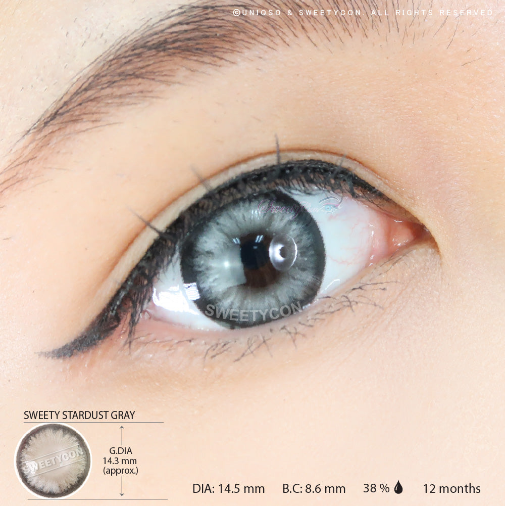 Sweety Stardust Gray (1 lens/pack)-Colored Contacts-UNIQSO Canada