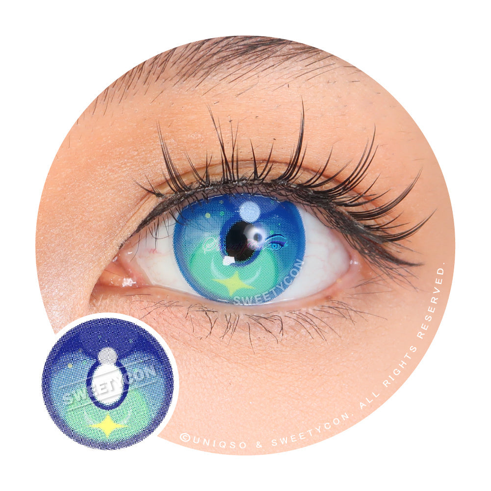Sweety x Eyesinger Aurora Tide Blue (2 lenses/pack)-Colored Contacts-UNIQSO Canada