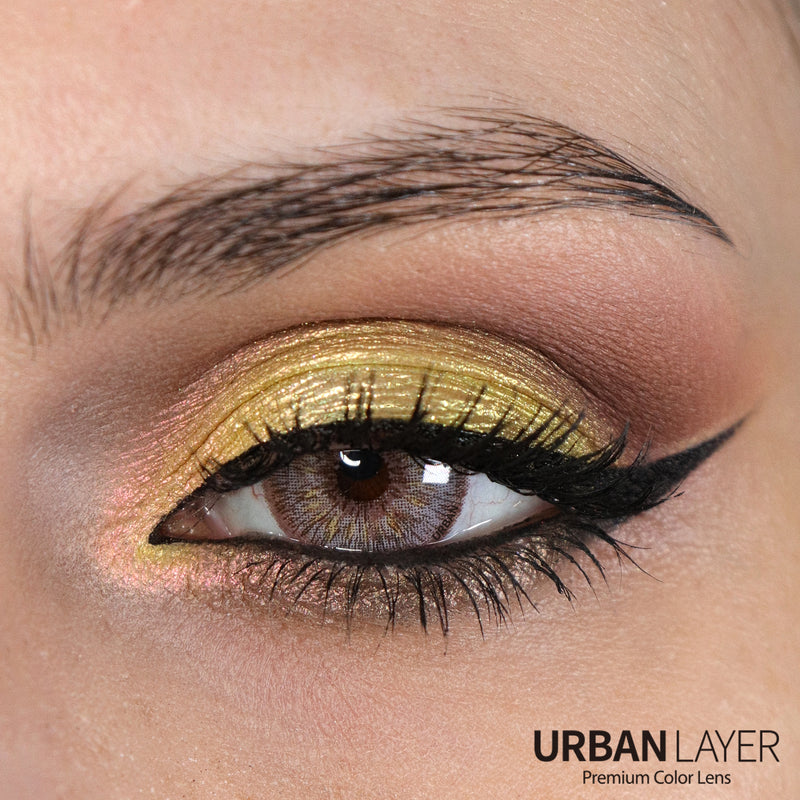 Urban Layer Brown Rain (1 lens/pack)-Colored Contacts-UNIQSO Canada