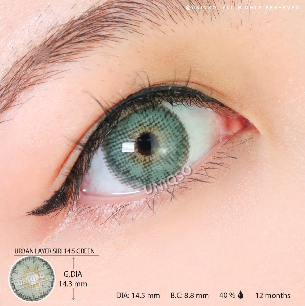 Urban Layer Siri 14.5 Green (1 lens/pack)-Colored Contacts-UNIQSO Canada