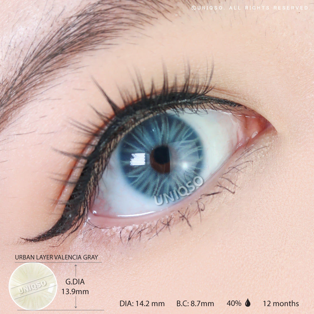 Urban Layer Valencia Gray (1 lens/pack)-Colored Contacts-UNIQSO Canada
