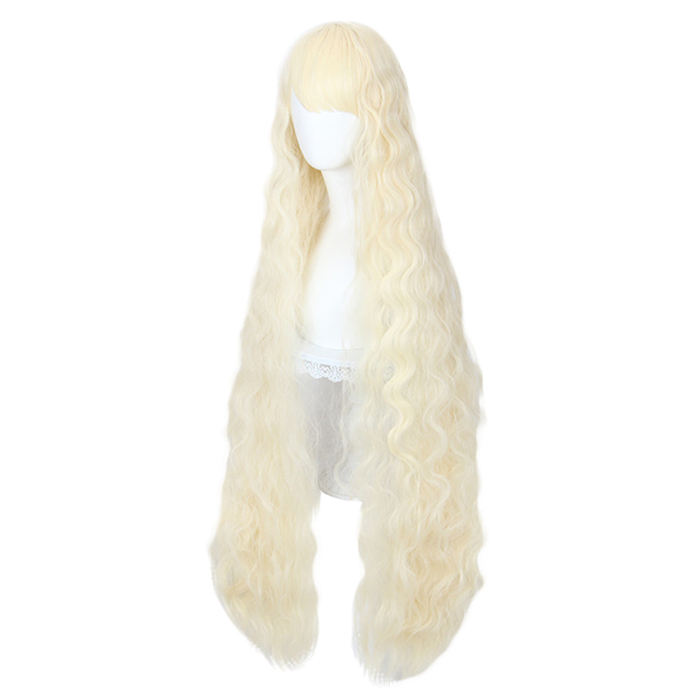 Waist Length Wavy Beige Lolita Wig 489C-Lolita Wig-UNIQSO Canada